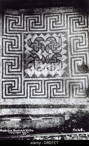 Rudston Roman Villa mosaics during excavation 2/3 Stock Photo