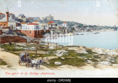 Ras Beirut, Lebanon - View toward the American University Stock Photo