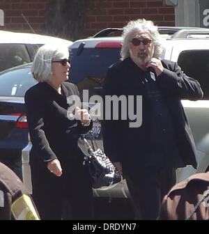 Mourners arrive for the funeral of Sage Stallone at St. Martin of Tours Catholic Church, Brentwood. The son of actor Sylvester Stallone died last week, aged 36.  Los Angeles, California - 21.07.12 Stock Photo