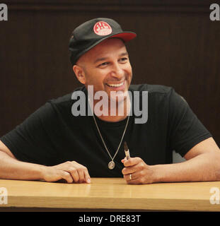 Tom Morello signs copies of his graphic novel 'Orchid' at Barnes & Noble bookstore at The Grove  Los Angeles, California - 24.07.12 Stock Photo