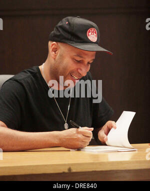 Tom Morello signs copies of his graphic novel 'Orchid' at Barnes & Noble bookstore at The Grove  Los Angeles, California - 24.07.12 Stock Photo