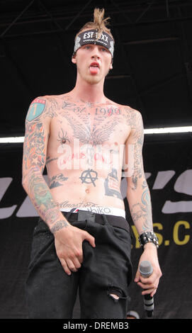 Machine Gun Kelly 2012 Vans Warped Tour at the Cruzan Amphitheatre - Performances West Palm Beach, Florida - 28.07.12  Featuring: Machine Gun Kelly Where: United States When: 28 Jul 2012 Stock Photo