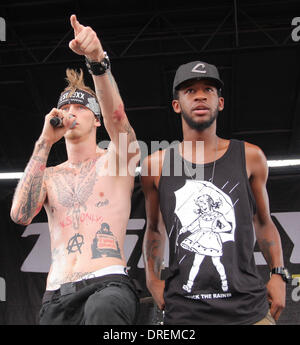 Machine Gun Kelly 2012 Vans Warped Tour at the Cruzan Amphitheatre - Performances West Palm Beach, Florida - 28.07.12 Stock Photo