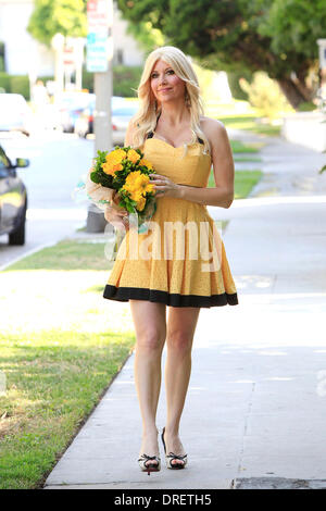 Ariane Bellamar who currently stars in ABC Family's 'Beverly Hills Nannies' out shopping for flowers Los Angeles, California - 02.08.12 Stock Photo