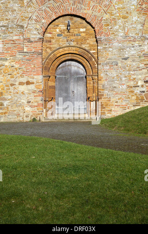 The anglo-saxon church of All Saints at Brixworth (was Mercia, now Northamptonshire), built in seventh century AD. Stock Photo