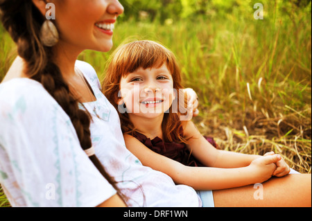 girl walking in the park Stock Photo