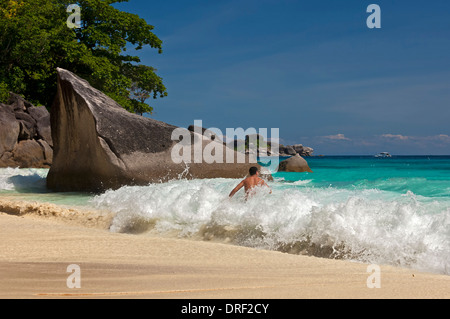 Dream beach on the Koh Miang Island, Similan Islands, Mu Ko Similan National Park, Thailand Stock Photo