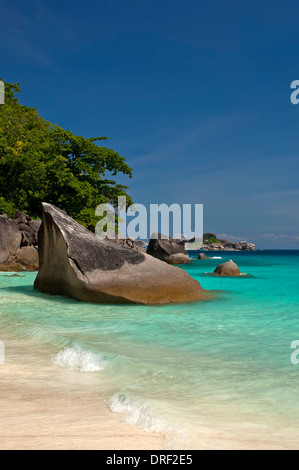 Granite boulders on the coast of the Koh Miang Island, Similan Islands, Mu Ko Similan National Park, Thailand Stock Photo