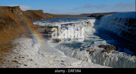 Gullfoss waterfall near Reykjavik, Iceland Stock Photo