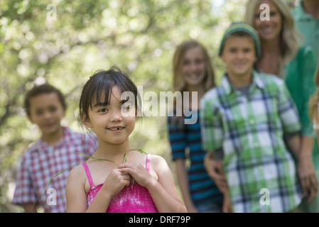 Utah USA children two adults Friends families outdoors Stock Photo