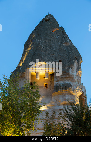 Roman grave in fairy chimney, Goreme, Cappadocia, Turkey Stock Photo