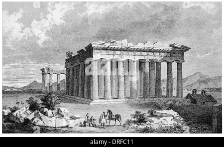 The Temple of Minerva Parthenon at Athens. NW view circa 1880 Stock Photo