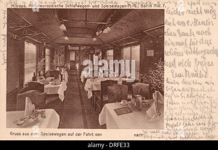 Dining Car - German Railway Stock Photo
