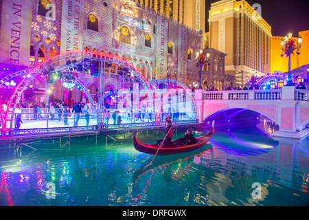 Ice rink near the Venetian Resort Hotel in Las Vegas Stock Photo