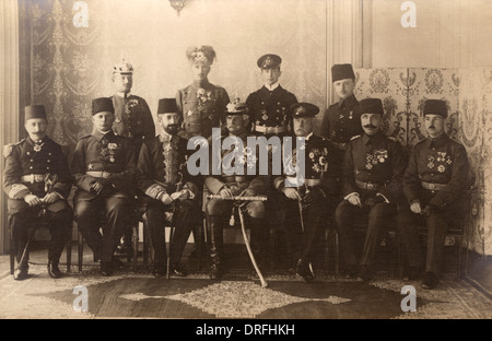 General von Mackensen and Turkish Officers Stock Photo