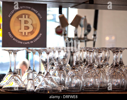 The Old Shoreditch Station is the first Bitcoin cafe in London Stock Photo