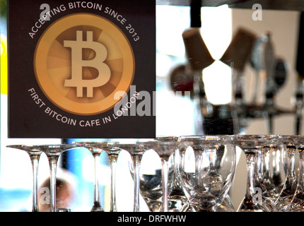 The Old Shoreditch Station is the first Bitcoin cafe in London Stock Photo