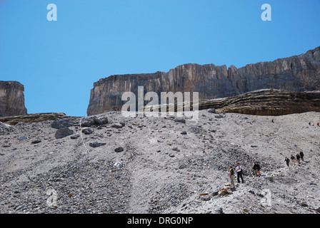 Hikers to the Brèche de Roland Stock Photo - Alamy