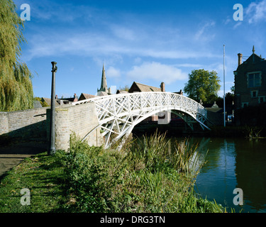 Chinese Bridge over River Great Ouse Godmanchester Cambridgeshire Stock Photo