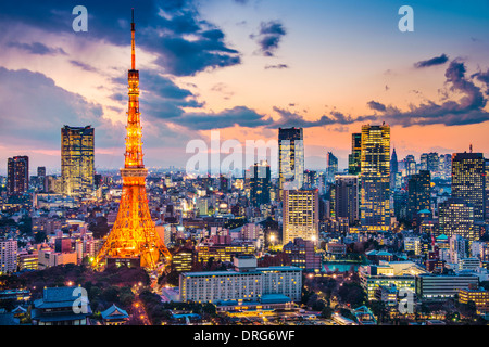 Tokyo, Japan at Tokyo Tower Stock Photo