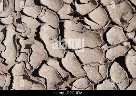 Parched river bed in a desert Stock Photo