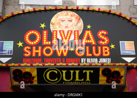 Olivias Show Club, Grosse Freiheit, St. Pauli, Hamburg, Germany, Europe Stock Photo