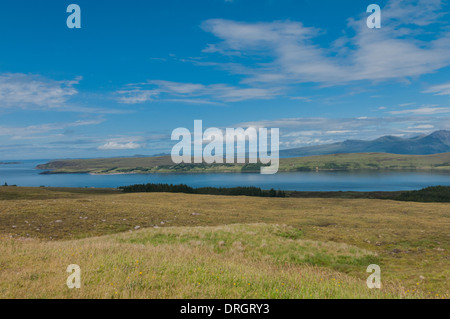 View across Little Loch Broom nr Badcaul Highland Scotland Stock Photo