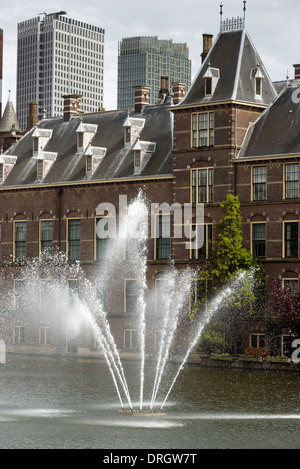 Fountain outside Binnenhof Parliament buildings The Hague (Den Haag) Netherlands Stock Photo