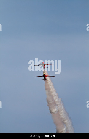 Red Arrows Inverted 2 Red Arrows upside down close formation Stock Photo - Alamy