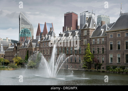 Fountain outside Binnenhof Parliament buildings The Hague (Den Haag) Netherlands Stock Photo