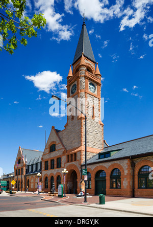 Cheyenne Depot in historic downtown Cheyenne, Wyoming, USA Stock Photo