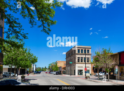 West 17th Street in the historic downtown district, Cheyenne, Wyoming, USA Stock Photo