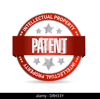 patent seal stamp illustration design over a white background Stock Photo