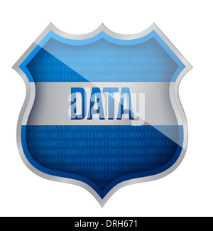 Security Data shield illustration design over a white background Stock Photo