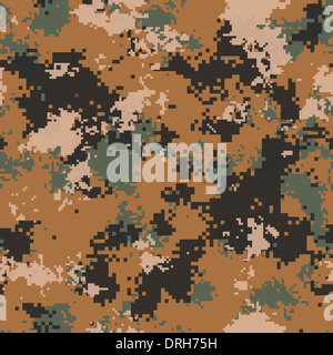 Desert Camouflage. Seamless Tileable Texture. Stock Photo