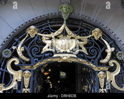 Golden entrance art at the Philharmonic Dining Rooms Hardman/Hope St Liverpool, England United Kingdom Stock Photo