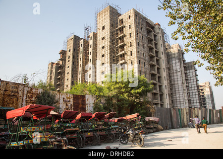 Apartments under construction in Delhi, India Stock Photo
