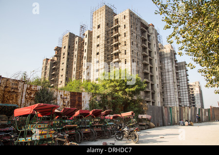 Apartments under construction in Delhi, India Stock Photo