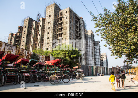 Apartments under construction in Delhi, India Stock Photo