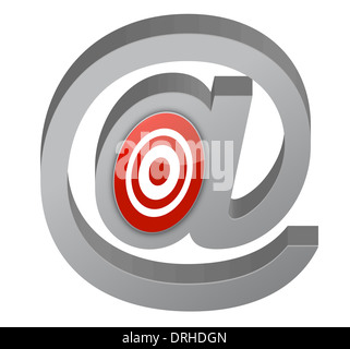 symbol and concept target illustration design over white Stock Photo