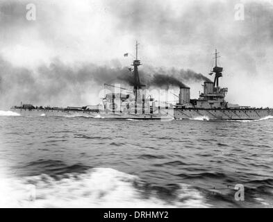 HMS Inflexible, British battlecruiser, WW1 Stock Photo: 66157832 - Alamy