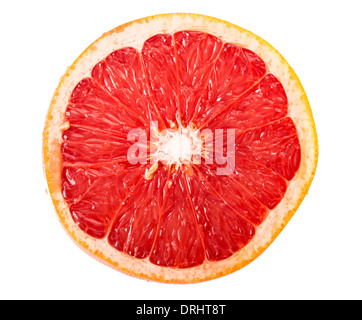Slice of grapefruit isolated on white background Stock Photo