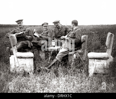 british ration war book alamy officers relaxing ww1 western front