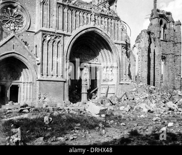 Ypres Cathedral, Belgium, Western Front, WW1 Stock Photo