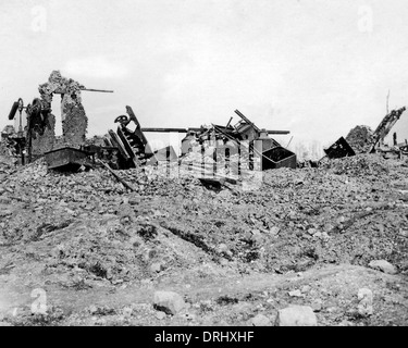 Remains of a brickworks, Western Front, France, WW1 Stock Photo