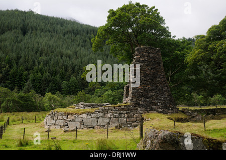 Ruins of the broch Dun Telve, Glen Beag, Ross and Cromarty, Scotland Stock Photo