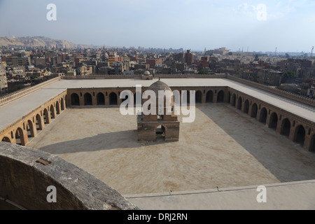 Ibn Tulun mosque @ Cairo- with city view . Stock Photo