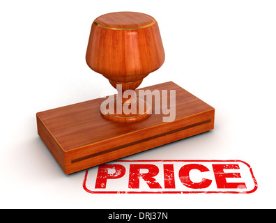 Rubber Stamp Price (clipping path included) Stock Photo