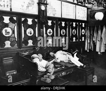 Two opium smokers, China Stock Photo