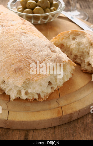 Ciabatta Italian bread Stock Photo